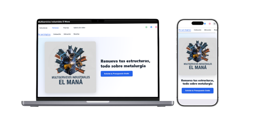 Vista previa del sitio Multiservicios El Maná